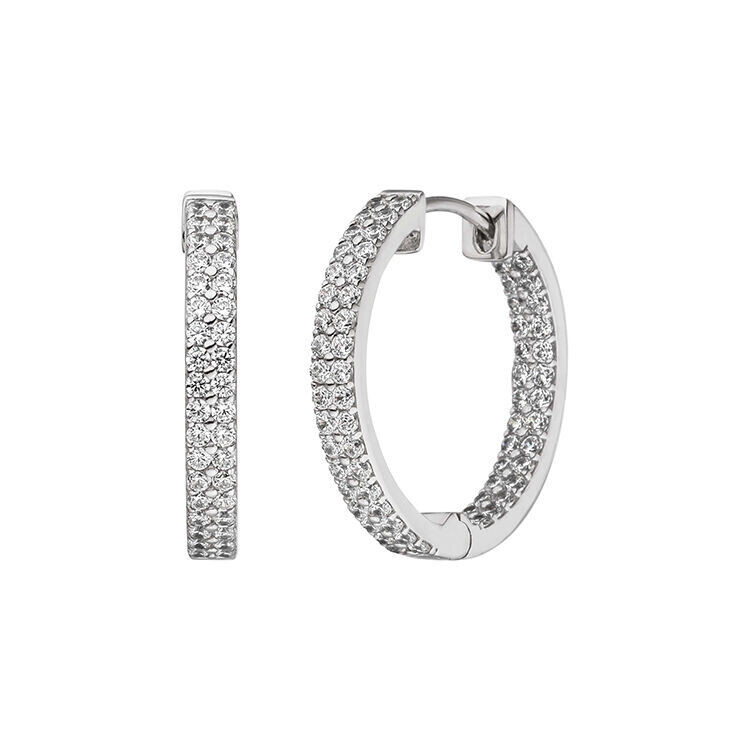 Creolen Silber 925 mit Zirkonia