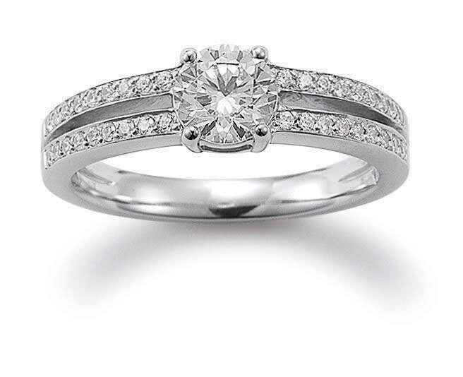 Solitär mit 37 Zirkonia Silber 925