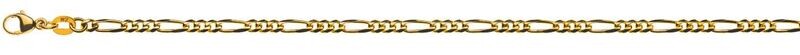 Armband Figaro 2.9mm Gelbgold 750