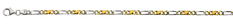 Armband Fantasie - Figaro 3.5mm Bicolor