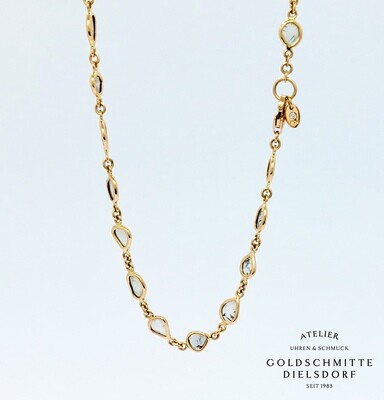 Halskette Fantasie - Rundankermuster Gelbgold 750