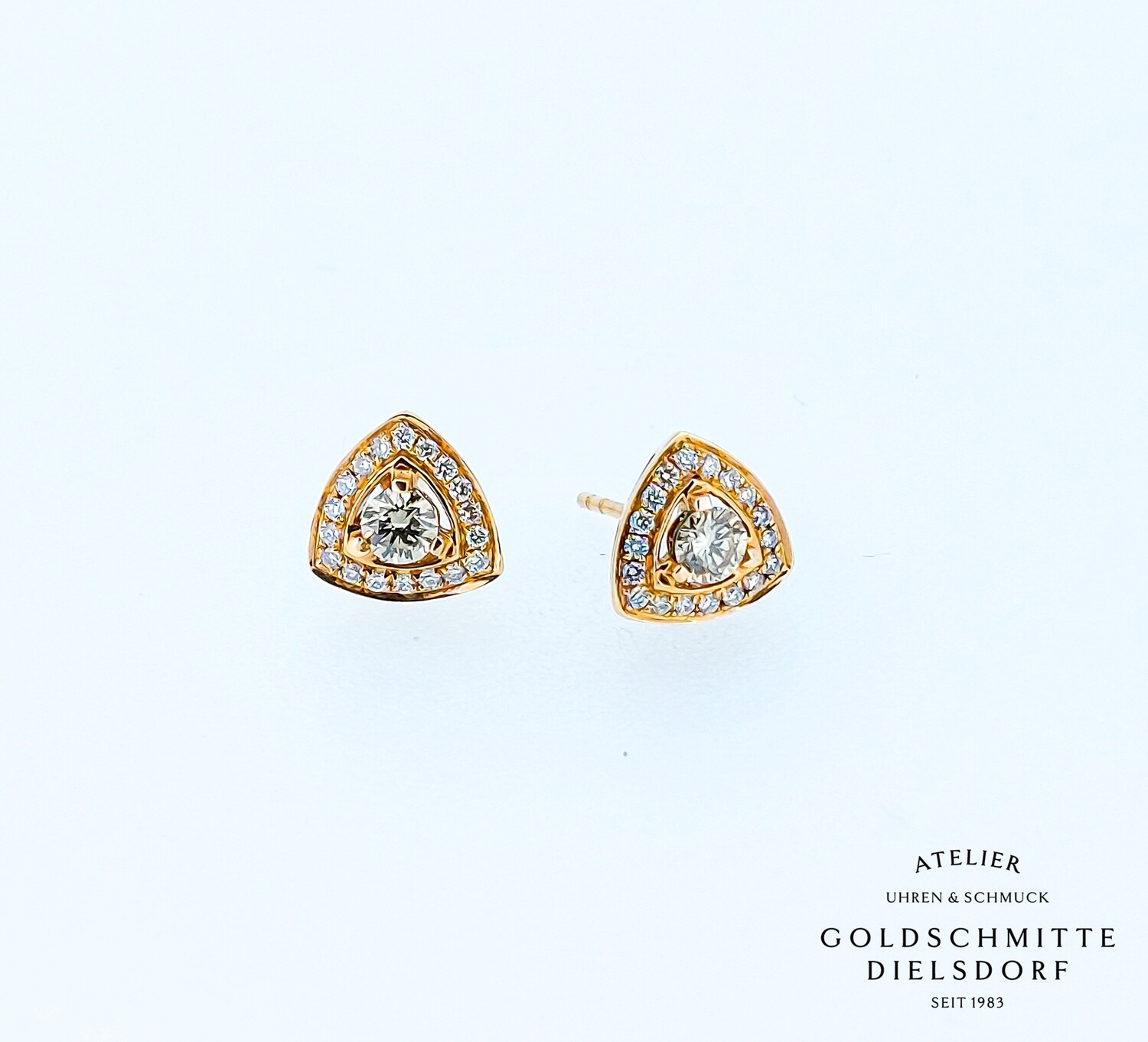 Ohrstecker mit Brillanten Rotgold 750
