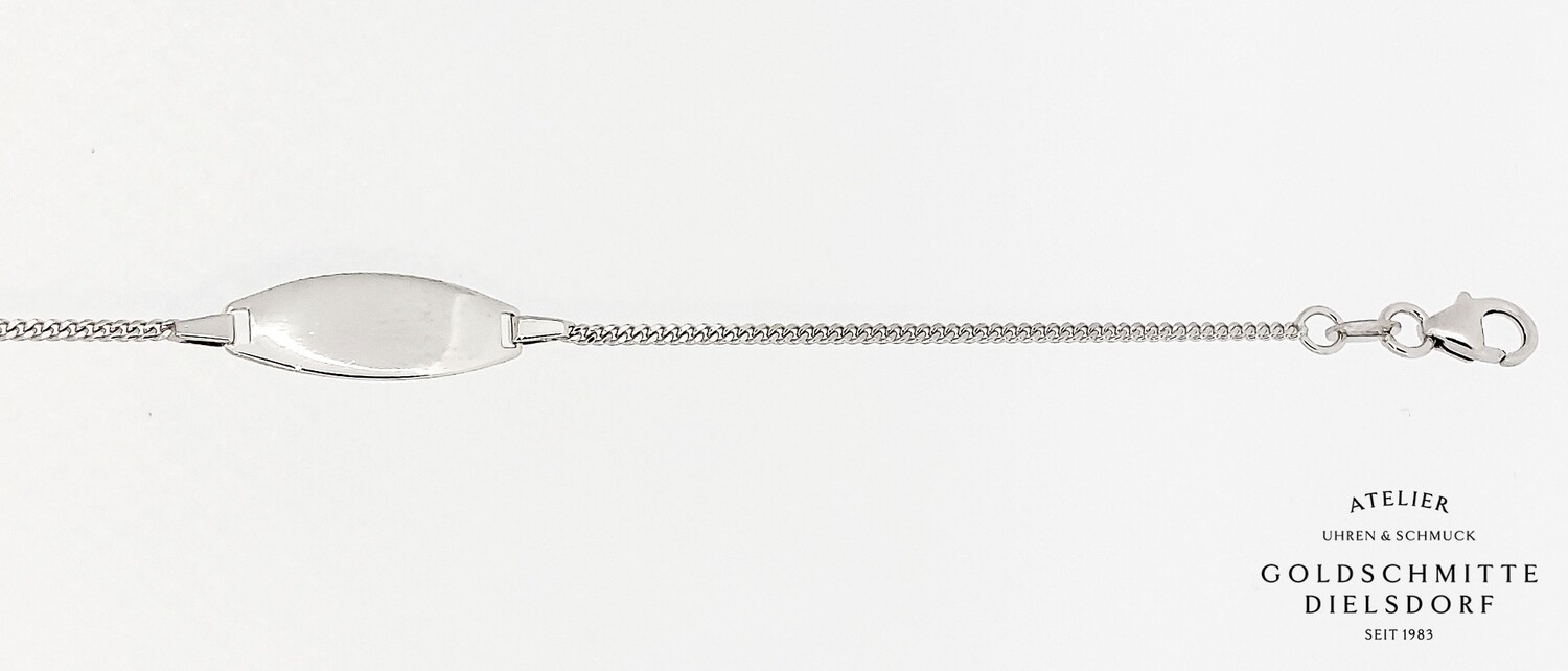 Bébé Bracelet Panzer Weissgold 750