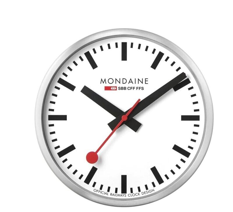 Mondaine SBB Wanduhr silber