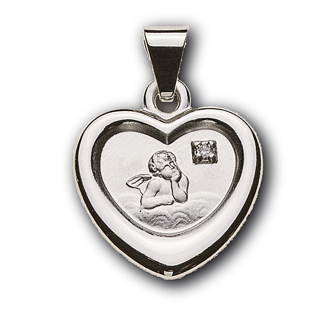 Anhänger SCHUTZENGEL Weissgold 750