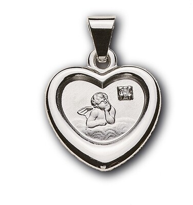 Anhänger SCHUTZENGEL Weissgold 750