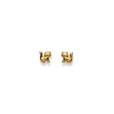 Kinder Ohrstecker KATZE Gelbgold 750 Kinder Ohrstecker KATZE Gelbgold 750