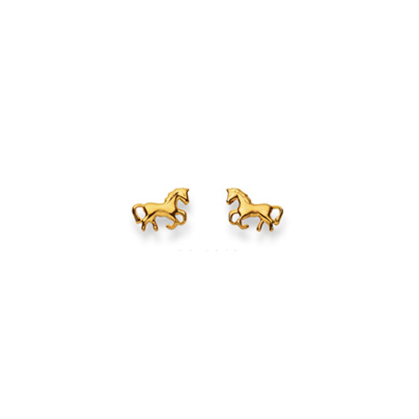 Kinder Ohrstecker PFERD Gelbgold 750 Kinder Ohrstecker PFERD Gelbgold 750