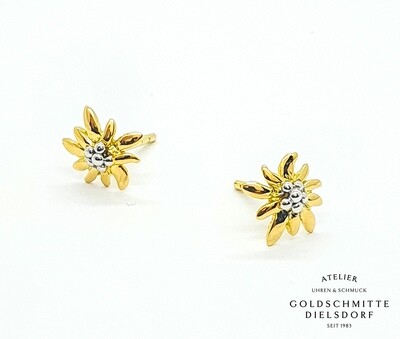 Ohrstecker EDELWEISS Gelbgold 750 / rhodiniert Ohrstecker EDELWEISS Gelbgold 750 / rhodiniert