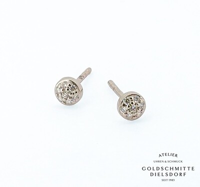 Ohrstecker mit 14 Brillanten Weissgold 750 Ohrstecker mit 14 Brillanten Weissgold 750