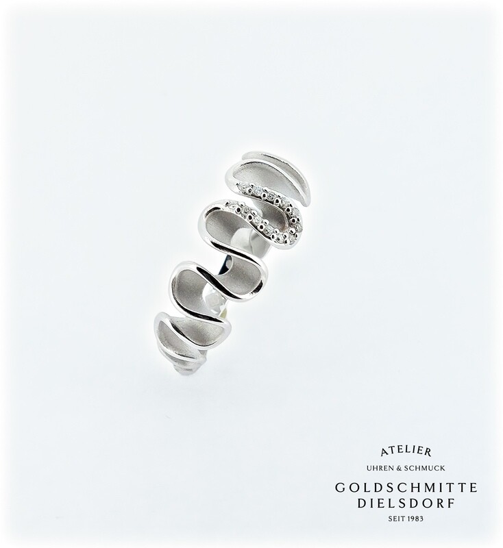 Damenring Weissgold 750 mit 12 Brillanten