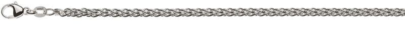 Armband Zopf 3.3mm Weissgold 750
