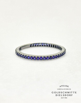 Alliance Weissgold 750 schwarz rhodiniert mit 52 Saphire