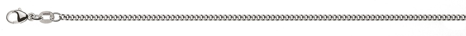Halskette Panzer geschliffen 1,8mm Weissgold 750 Halskette Panzer geschliffen 1,8mm Weissgold 750