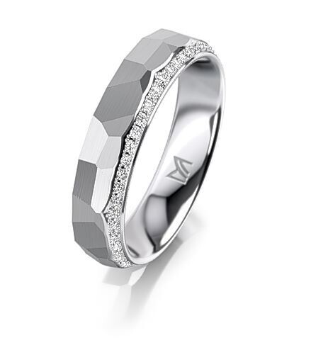 Trauring MEISTER INDIVIDUALS Weissgold 750