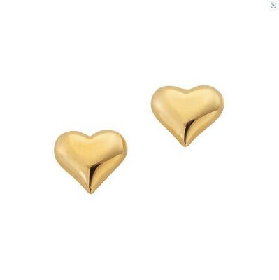 Kinder Ohrstecker HERZ Gelbgold 750