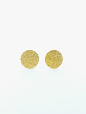 Ohrstecker rund Ø7mm Gelbgold 750