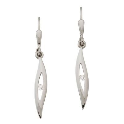 Ohrhänger in Navettenform Weissgold 750 Ohrhänger in Navettenform Weissgold 750