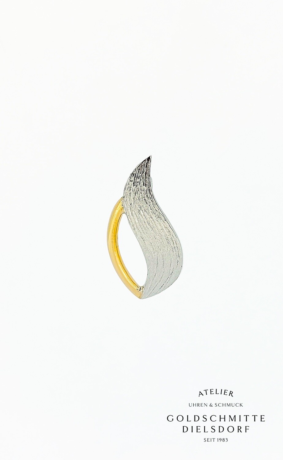 Anhänger bicolor WG/GG750 in Wellen Motiv Anhänger bicolor WG/GG750 in Wellen Motiv