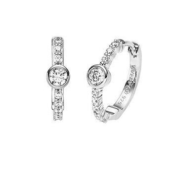 Creolen Silber 925 mit 18 Zirkonia Creolen Silber 925 mit 18 Zirkonia