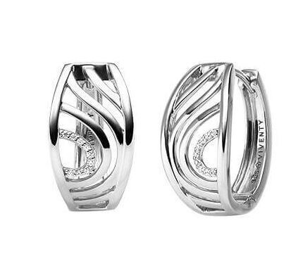 Creolen Silber 925 mit 18 Zirkonia Creolen Silber 925 mit 18 Zirkonia