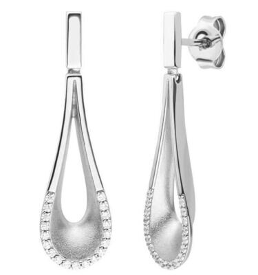 Ohrhänger Silber 925 mit 38 Zirkonia