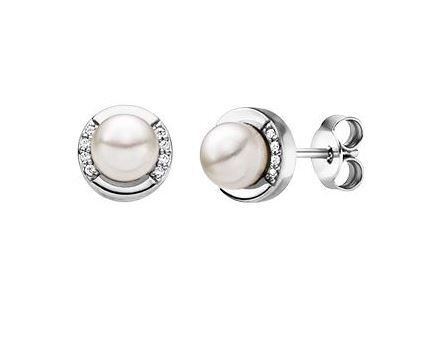 Ohrstecker mit SWP und Zirkonia Silber 925