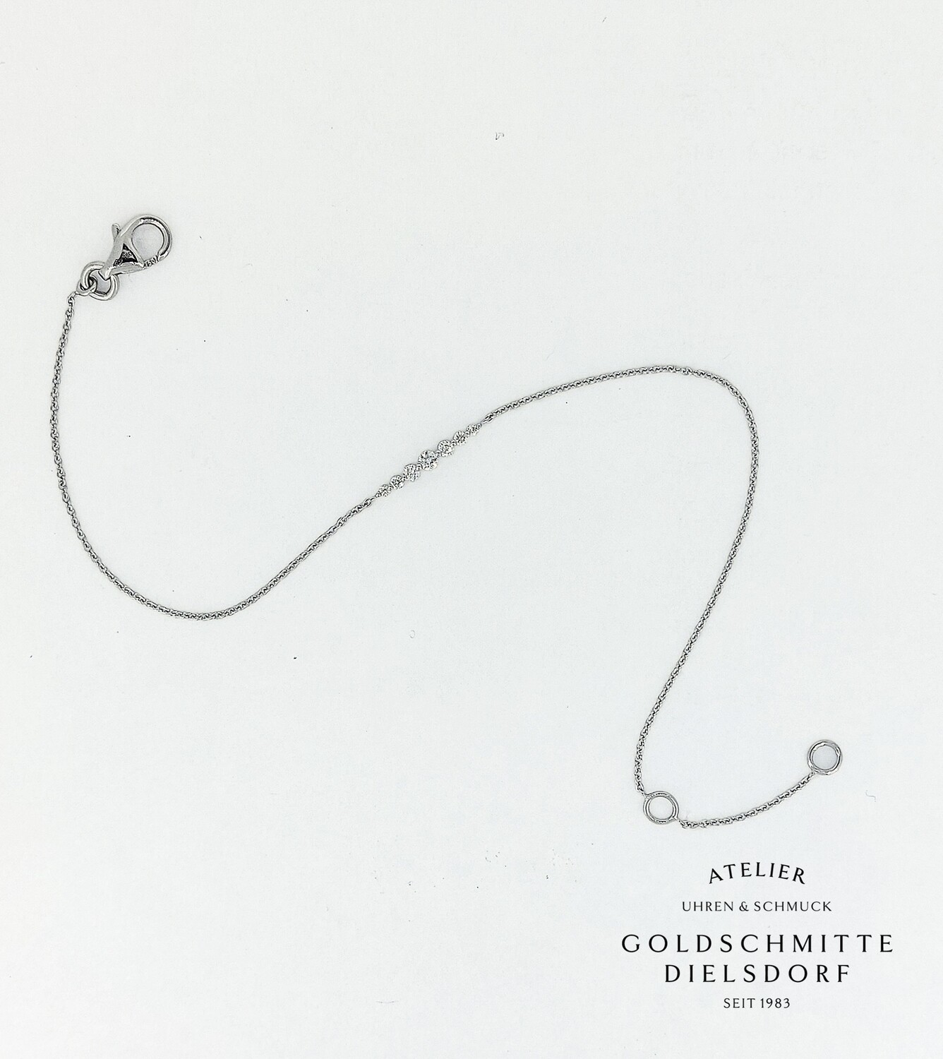 Armband Rundanker mit Brillanten Weissgold 750
