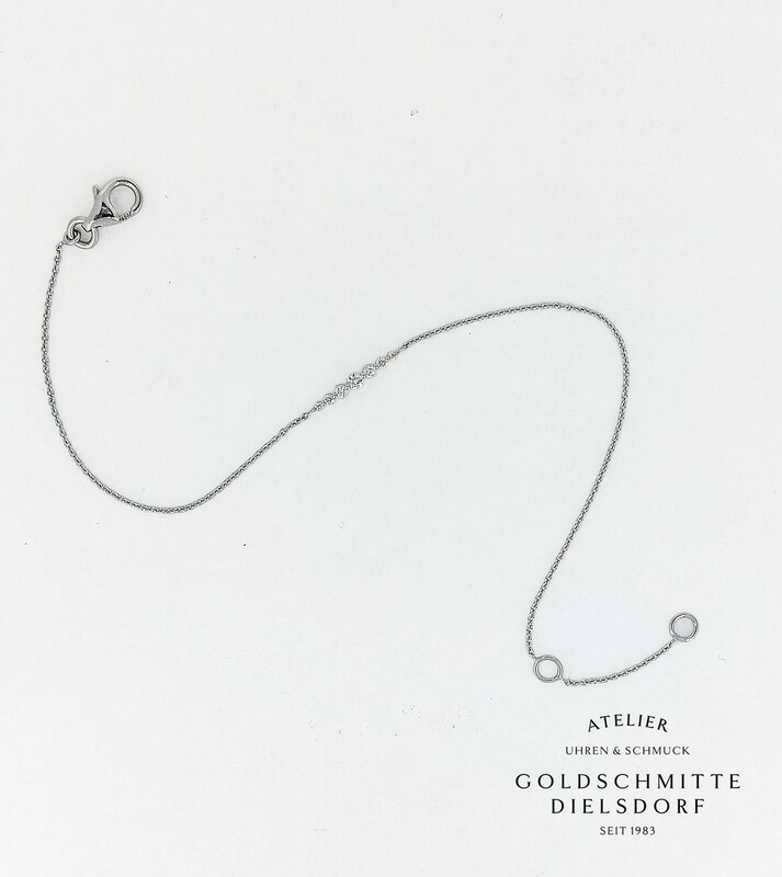 Armband Rundanker mit Brillanten Weissgold 750