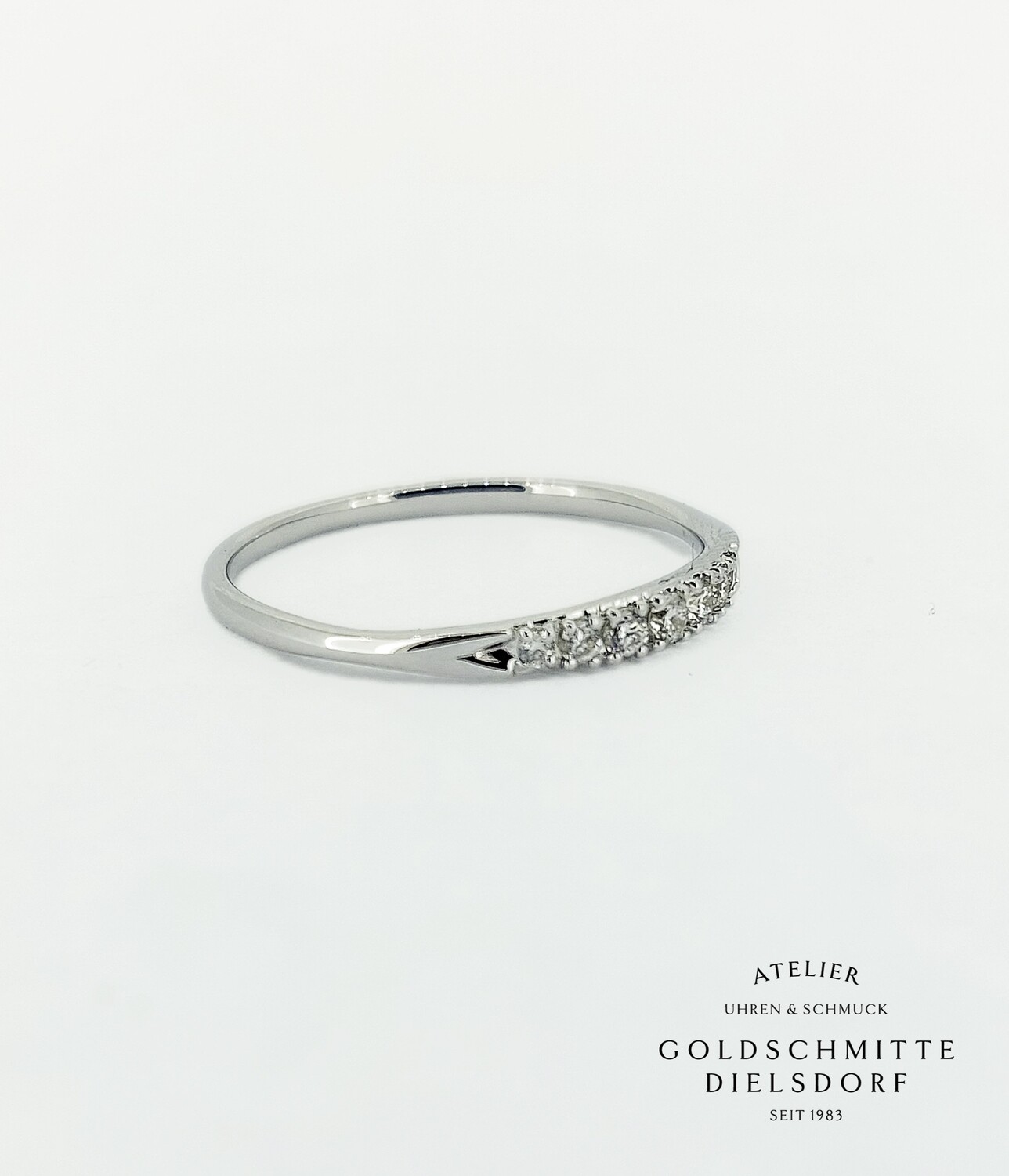 Damenring Weissgold 750 mit 5 Brillanten