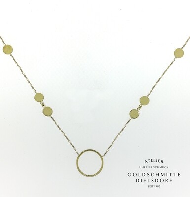 Halskette mit integriertem Anhänger Gelbgold 750