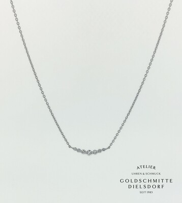 Collier Rundanker mit Brillanten Weissgold 750