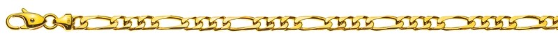 Armband Figaro, 5mm Gelbgold 750