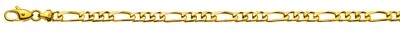 Armband Figaro, 5mm Gelbgold 750 Armband Figaro, 5mm Gelbgold 750