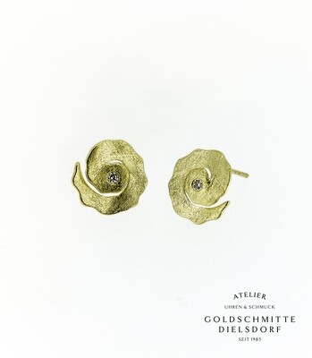 Ohrstecker Gelbgold 750 mit 2 Brillanten Ohrstecker Gelbgold 750 mit 2 Brillanten