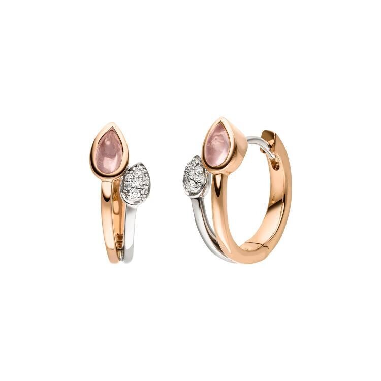 Klappcreolen bicolor RG750 mit Rosenquarz