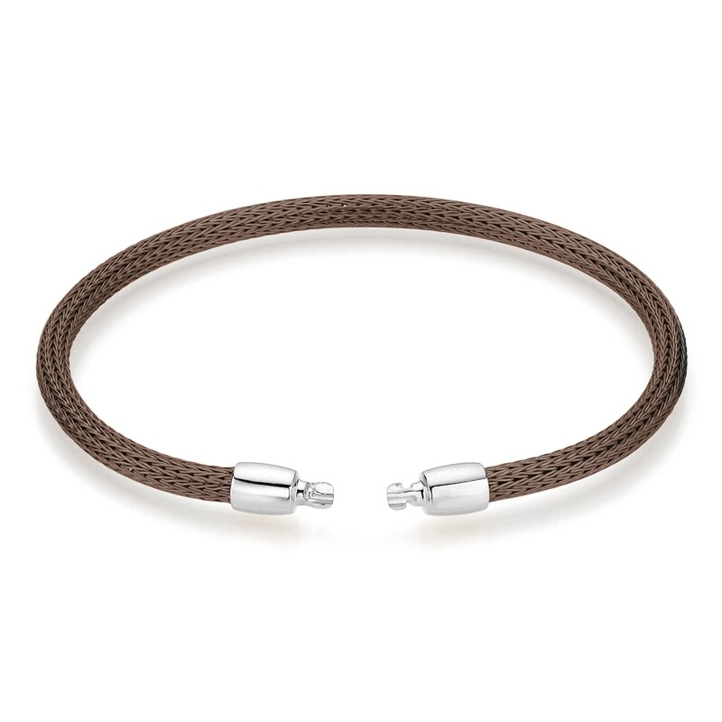 Flex - Armband Ø3mm in Edelstahl braun