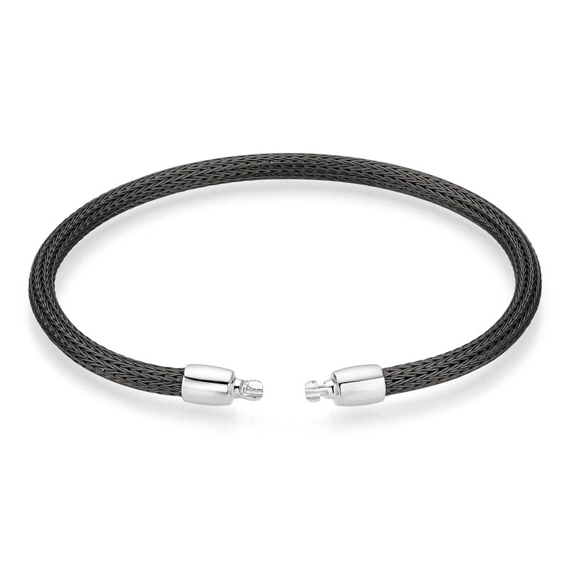 Flex - Armband Ø3mm in Edelstahl schwarz