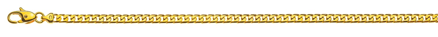 Armband Panzer geschliffen Gelbgold 750