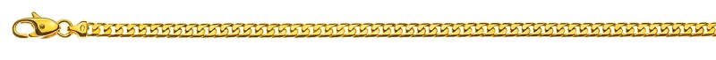 Armband Panzer geschliffen Gelbgold 750