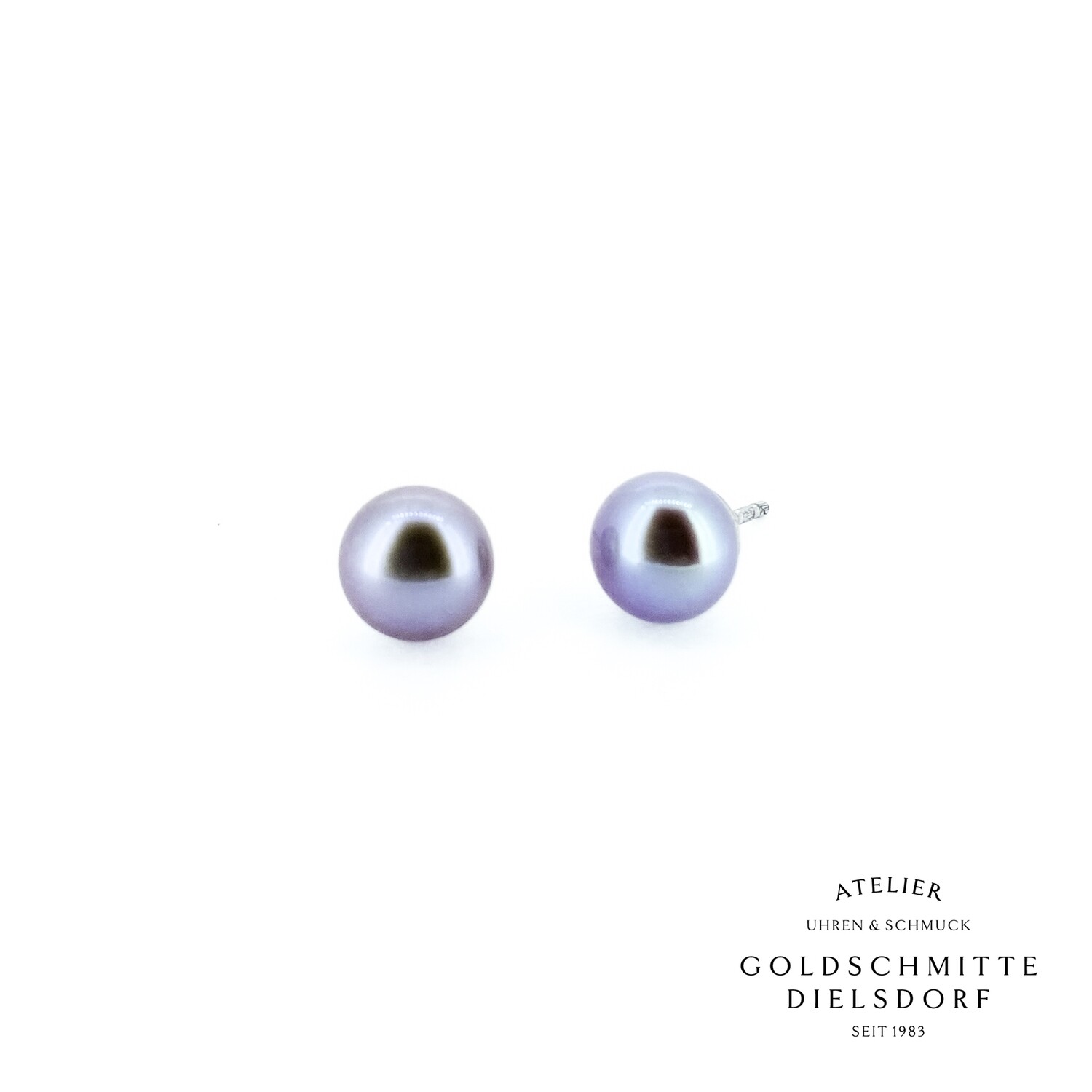 Perlohrstecker Süsswasser - Perlen Weissgold 750