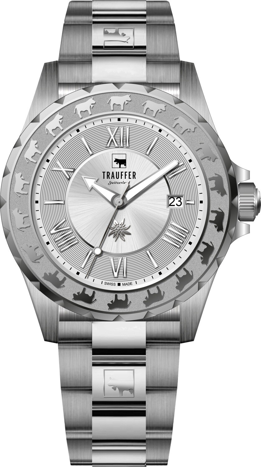 Trauffer Alpenaufzug Herren Edelstahl