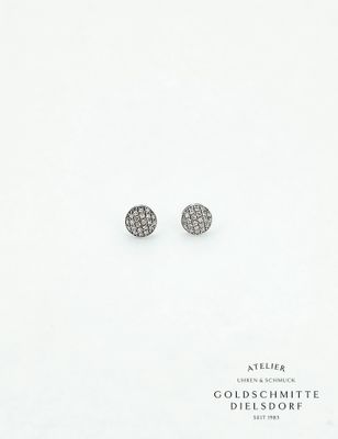 Solitär - Ohrstecker "Blender" mit 44 Brillanten Weissgold 750