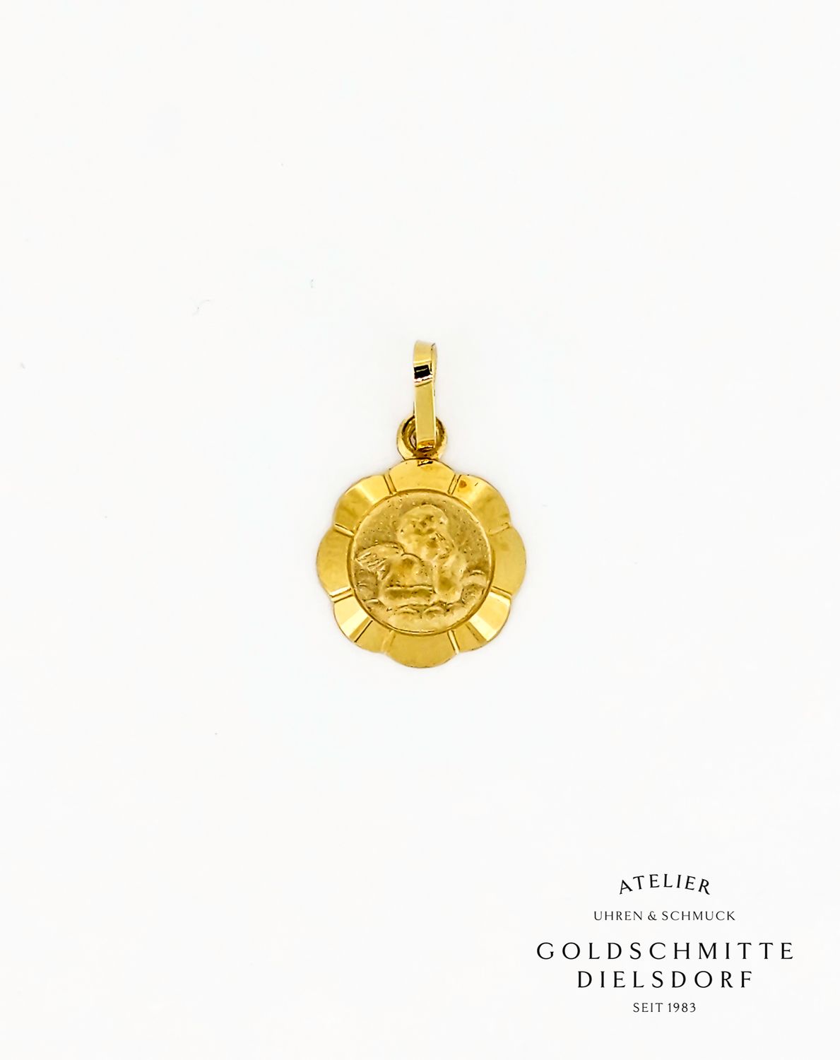 Anhänger SCHUTZENGEL Gelbgold 750