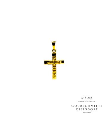 Anhänger KREUZ Gelbgold 750