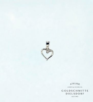 Anhänger HERZ Weissgold 750 mit Brillanten