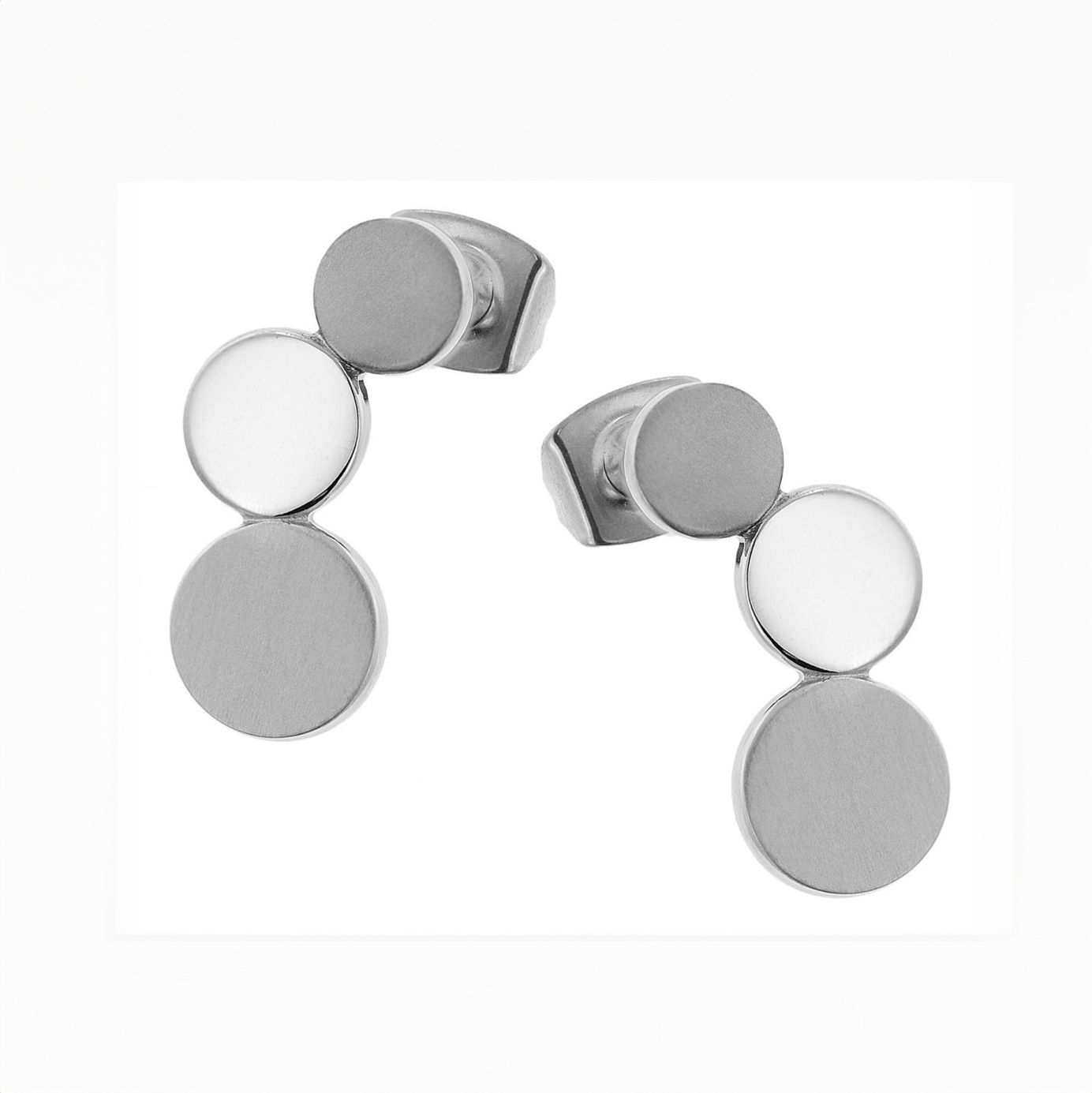 Titan Ohrstecker matt / poliert