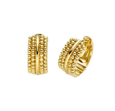 Creolen mit Kugelmotiv Silber 925 Gelbgold plattiert