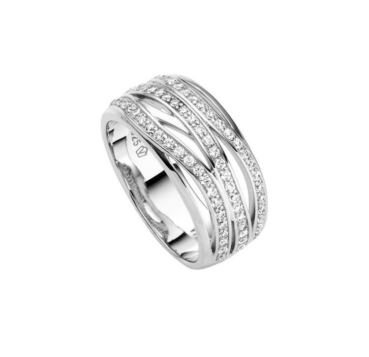 Damenring mit 67 Zirkonia Silber 925