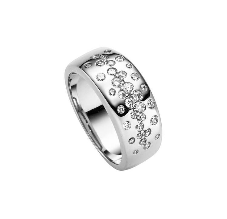 Damenring mit 34 Zirkonia Silber 925